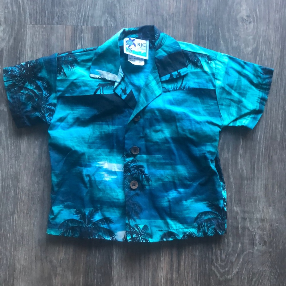 Baby Hawaiian Button Up Shirt Sz 6 mth
